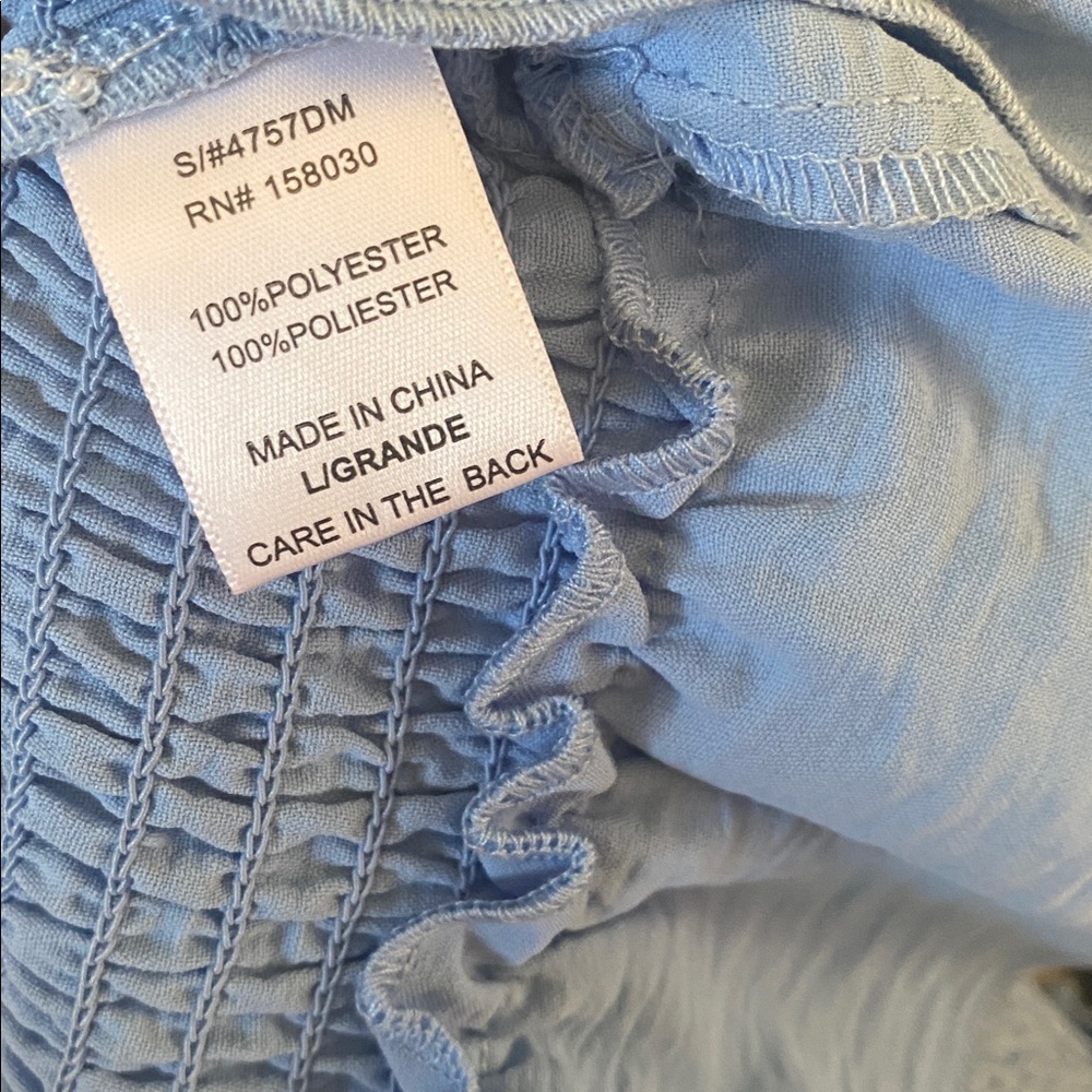 Love Tree Sky Blue Ruffled Casual Dress NWTs - Picture 11 of 11